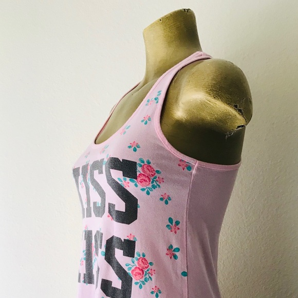 MIGHTY FINE Cute KISS KISS Tank TOP Medium - Picture 3 of 7